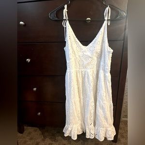 Pink Lily white eyelet dress